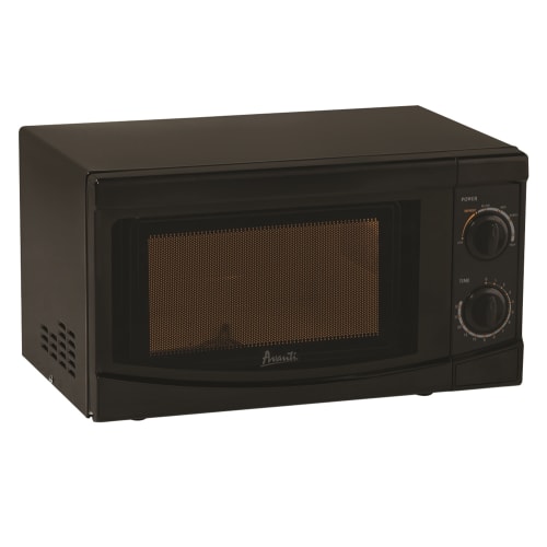 Avanti® Microwave with Rotary Knob and Push Button Door Release, 0.7 Cu Ft, 700 Watt, Black